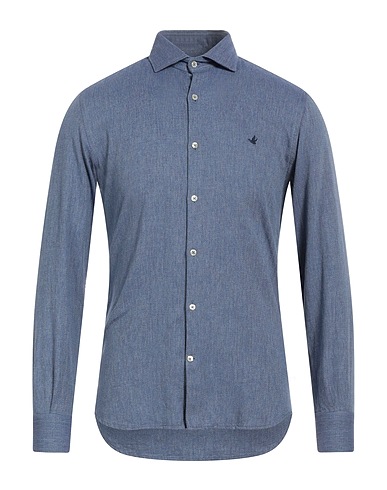 BROOKSFIELD Hemd mit Muster Marineblau 100% Baumwolle