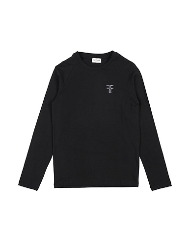 FRACOMINA MINI T-shirt Black 95% Cotton, 5% Elastane
