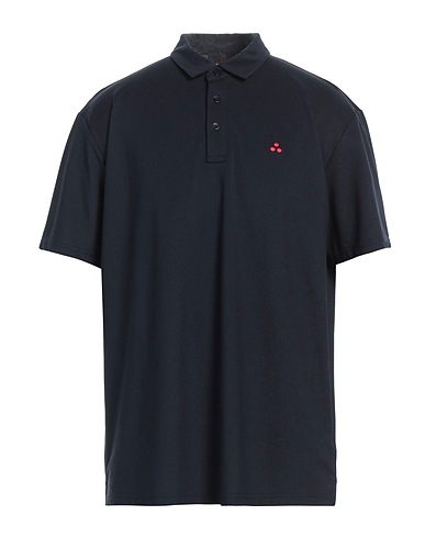 PEUTEREY Polo shirt Navy blue 46% Polyester, 45% Cotton, 5% Silk, 4% Elastane