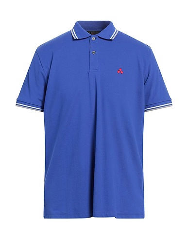 PEUTEREY Polo shirt Blue 96% Cotton, 4% Elastane