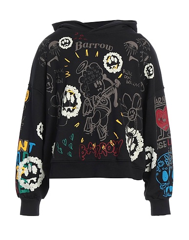 BARROW Hoodie Schwarz 100% Baumwolle