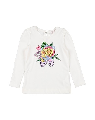 MONNALISA T-shirt White 100% Cotton