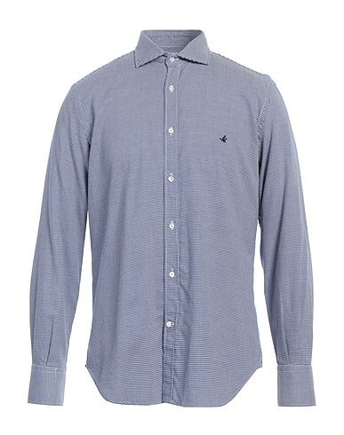 BROOKSFIELD Patterned shirt Blue 100% Cotton
