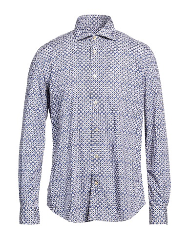 VINCENZO DI RUGGIERO Napoli Camicia fantasia Blu 100% Cotone