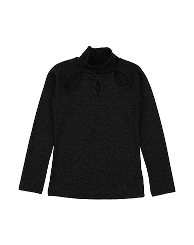 MONNALISA T-shirt Black 65% Viscose, 16% Polyester, 14% Polyamide, 5% Elastane