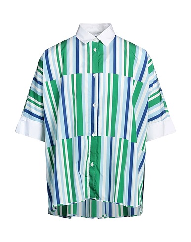 MAISON KITSUNÉ Striped shirt Sky blue 100% Cotton