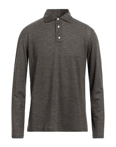 ISAIA Polo shirt Brown 100% Wool