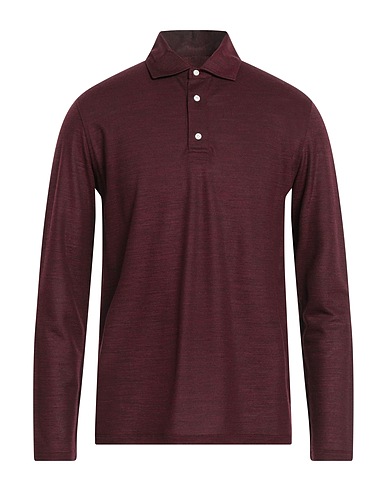 ISAIA Polo Bordeaux 100% Lana