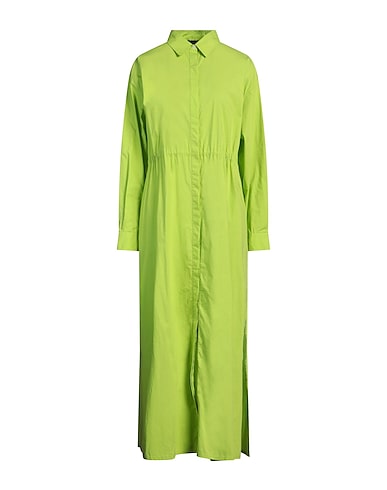 ROBERTO COLLINA Vestito chemisier Verde lime 100% Cotone