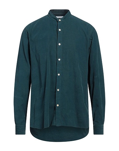 BOGLIOLI Camicia tinta unita Verde petrolio 100% Cotone