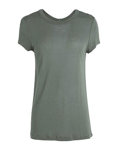 RICK OWENS Basic T-shirt Sage green 88% Viscose, 12% Silk