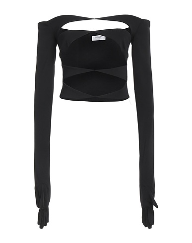 MÔNOT Top Schwarz 82% Triacetat, 18% Polyester