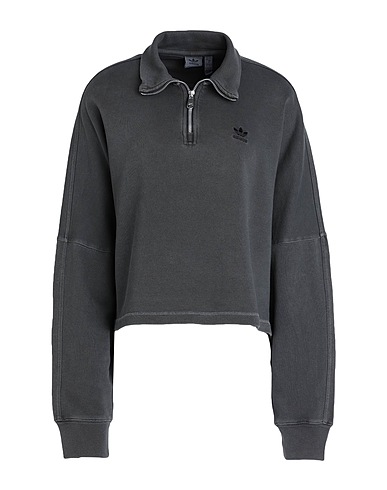ADIDAS ORIGINALS Sweat-shirt ESS+ HZ SWEAT
 Gris anthracite 100% Coton
