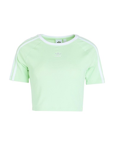ADIDAS ORIGINALS Crop top 3 S BABY TEE
 Light green 94% Cotton, 6% Elastane