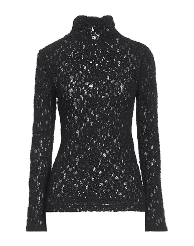 CHLOÉ Top Black 77% Cotton, 19% Polyamide, 4% Elastane