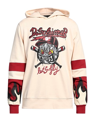 DISCLAIMER Hooded track jacket  Cream 100% Cotton