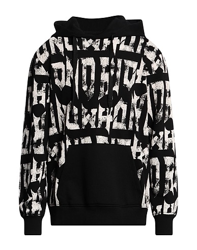 JOHN RICHMOND Hooded track jacket  Black 86% Cotton, 14% Polyester