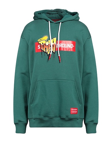 SPRAYGROUND Hooded track jacket  Dark green 100% Cotton