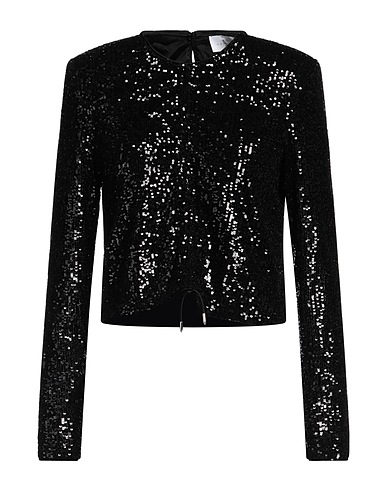 NENETTE Top Black 100% Polyester, Elastane