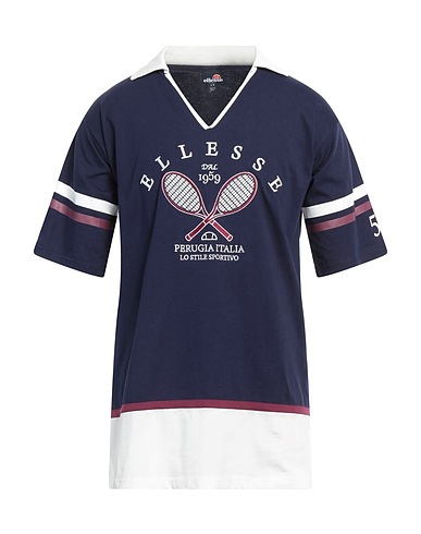 ELLESSE Polo shirt Navy blue 100% Cotton