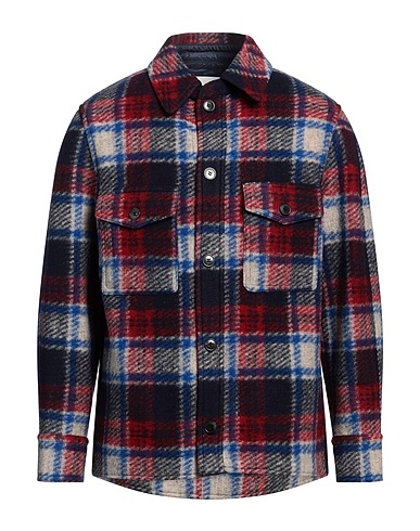 MARANT ÉTOILE Checked shirt Red 58% Polyester, 27% Virgin Wool, 15% Acrylic