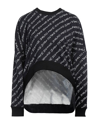 VERSACE JEANS COUTURE Sweatshirt Black 100% Cotton, Elastane