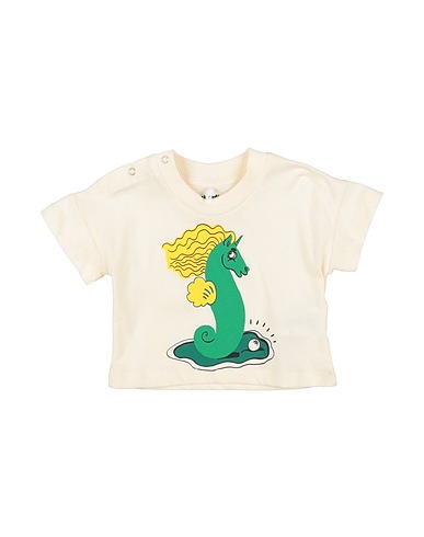 MINI RODINI Ｔシャツ アイボリー コットン 100% / オーガニックコットン
