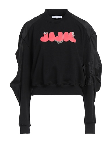 JIJIL Sweatshirt Black 88% Cotton, 12% Polyester