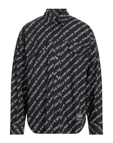 VERSACE JEANS COUTURE Patterned shirt Black 100% Cotton