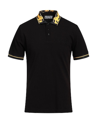 VERSACE JEANS COUTURE Polo shirt Black 100% Cotton