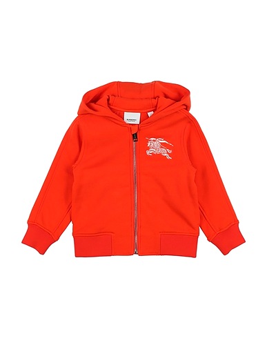 BURBERRY Hooded sweatshirt Orange 100% Cotton, Polyamide, Elastane