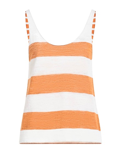 ROBERTO COLLINA Top Tan 55% Linen, 45% Polyester