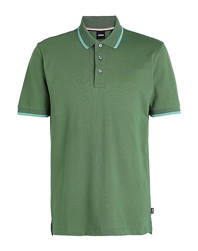 BOSS Poloshirt Militärgrün 100% Baumwolle