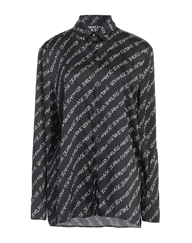 VERSACE JEANS COUTURE Patterned shirts & blouses Black 100% Polyester