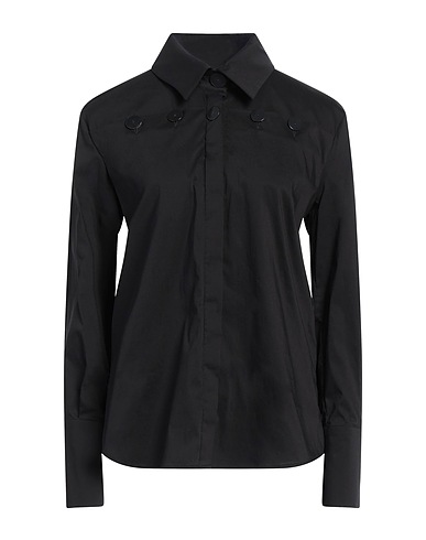 JIJIL Solid colour shirts & blouses Black 79% Cotton, 18% Polyamide, 3% Elastane