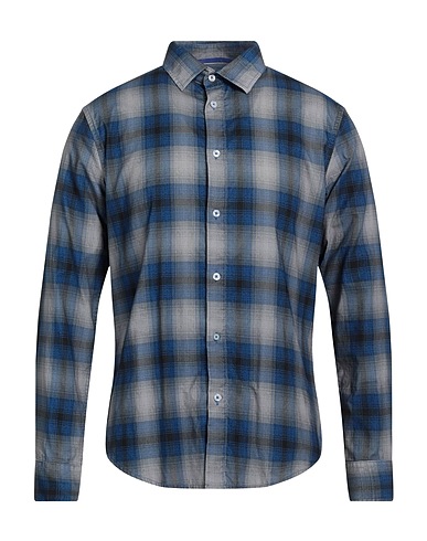 GAS Kariertes Hemd Blau 100% Baumwolle