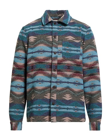 REVOLUTION Patterned shirt Deep teal 100% Polyester