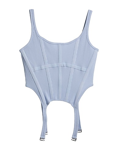 DION LEE Bustier Pastel blue 98% Organic cotton, 2% Elastane