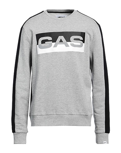 GAS Sweatshirt Light grey 95% Cotton, 5% Viscose, Elastane