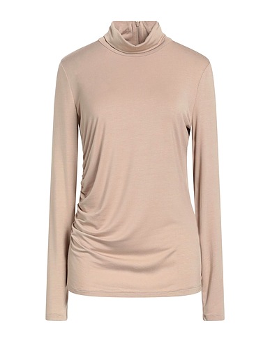 1-ONE T-shirt Beige 95% Viscose, 5% Elastane