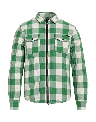 REPLAY Checked shirt Green 100% Cotton