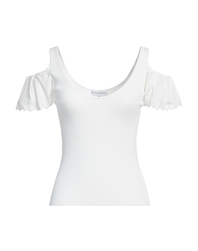 JW ANDERSON Top spalle scoperte Bianco 52% Viscosa, 47% Nylon, 1% Elastan