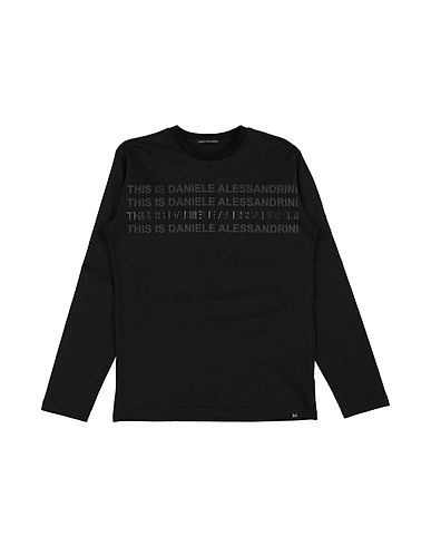 DANIELE ALESSANDRINI T-shirt Μαύρο 100% Βαμβάκι