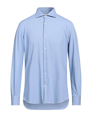 GLANSHIRT Solid colour shirt Sky blue 87% Polyamide, 13% Elastane