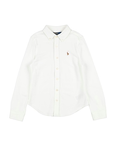 POLO RALPH LAUREN Solid colour shirts & blouses Knit Oxford Shirt
 White 100% Cotton