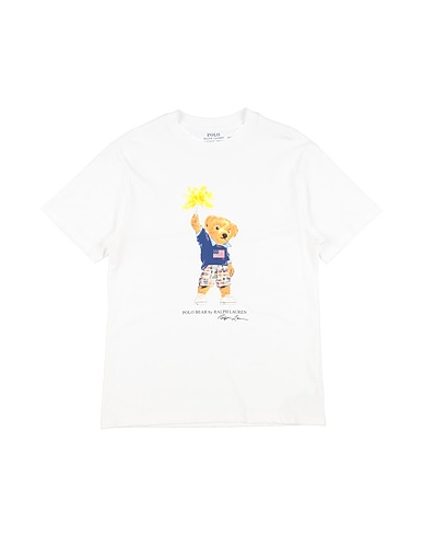 POLO RALPH LAUREN T-shirt Polo Bear Cotton Jersey Tee
 White 100% Cotton