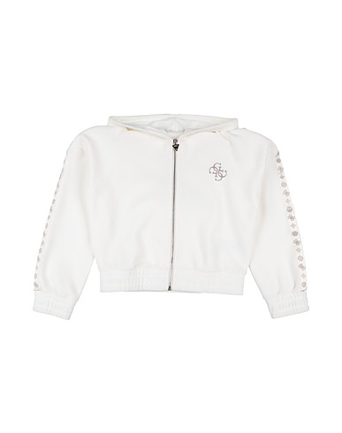 GUESS Hooded sweatshirt Cream 95% Polyester, 5% Elastane