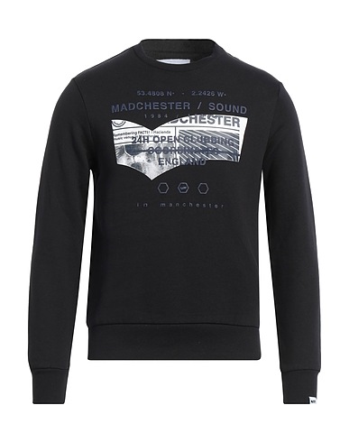 GAS Sweatshirt Black 100% Cotton, Elastane