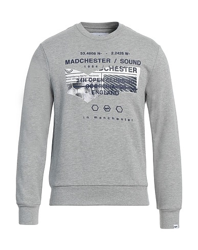 GAS Felpa Grigio chiaro 100% Cotone, Elastan