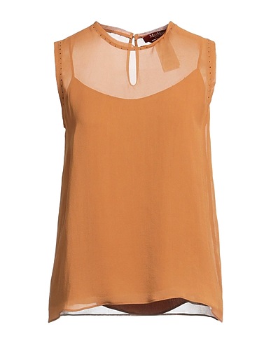 MAX MARA STUDIO シルクトップス タン シルク 100%